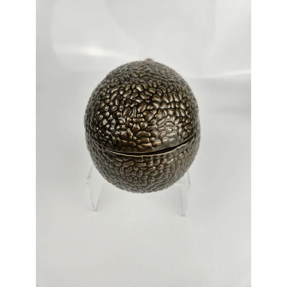 Ceramic Avocado Covered Dish‎ w Spoon Textured Guacamole Server